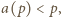 |a(p) < p, 