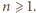 n ⩾ 1. 