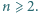 |n⩾ 2.