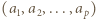 |(a,a ,...,a ) 1 2 p 