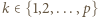 |k∈ {1,2,...,p} 
