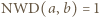 |NWD(a, b) = 1 