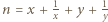  1 1 |n = x + x +y + y 