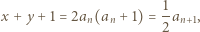  1- x + y + 1 = 2an(an +1) = 2an+1, 