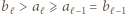|bℓ> aℓ⩾ aℓ−1 = bℓ−1 