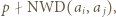 p NWD(ai, a j), 