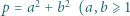 p = a2 + b2 (a,b ⩾ 1 