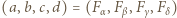 |(a,b,c,d) = (Fα,Fβ,Fγ,Fδ) 
