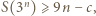 S(3n) ⩾ 9n −c,