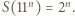 |S(11n) = 2n. 