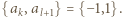 |{ak,al+1} = {−1,1}. 