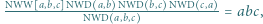|NWW a,b,c--NWD--a,b-NNWWDD a,bb,,cc-- NWD--c,a--= abc,