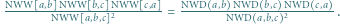  NWW a,b--NWW--b,c--NWW---c,a-- NWD a,b--NWD--b,c--NWD--c,a-- | NWW a,b,c 2 = NWD a,b,c 2 .
