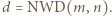 |d = NWD(m, n). 