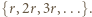 |{r,2r,3r,...}. 