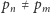 p ≠ p n m 