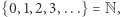 |{0,1,2,3,...} = N, 