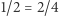 |1/2 = 2/4 