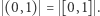 | (0,1) = [0,1] .