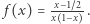  x−1~2 | f(x) = x 1−x-.