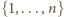 |{1,...,n} 