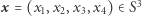 |x = (x1,x2,x3,x4)∈ S3 