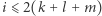i ⩽2(k + l + m) 