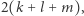 2(k + l + m), 