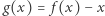 g(x) = f(x) − x 