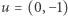 u = (0,−1) 