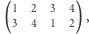 |(1 2 3 4), 3 4 1 2 