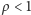 ρ < 1 