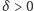 | δ > 0 