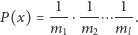 -1- -1- 1-- P (x) = m ⋅ m ⋯ m .