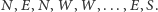 ,E,N,W,W,...,E,S. |N 