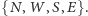 ,W,S,E}. {N 