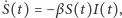 |˙ S(t) = −β S(t)I(t),