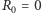 R0 = 0 