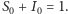 |S0 + I0 = 1.