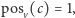 posv(c) = 1,