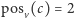 pos (c) = 2 v 
