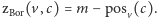 |zBor(v,c) = m