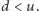 d < u. 