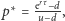  ∗ er-−d- |p = u−d ,