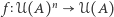 f 𝒰(A)n 
