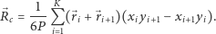  K ⃗R = -1-Q (⃗r + ⃗r )(x y −x y ). c 6P i 1 i i+1 i i+1 i+1 i 