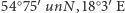 54 ○75 ′unN,18○3′E 
