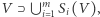  m |V ⊃ i 1Si(V),