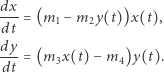 dx-= (m dt dy ---= (m3x(t) dt 