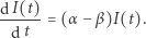  I(t) d-----= (α − β)I(t). d t 